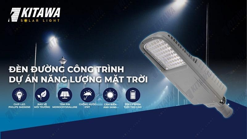 Đèn đường công trình năng lượng mặt trời 120W Soko - SK.120