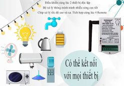 Công tắc điều khiển từ xa - 2 kênh, anten ngắn, gồm remote, RF2K 12V-RM4B_3