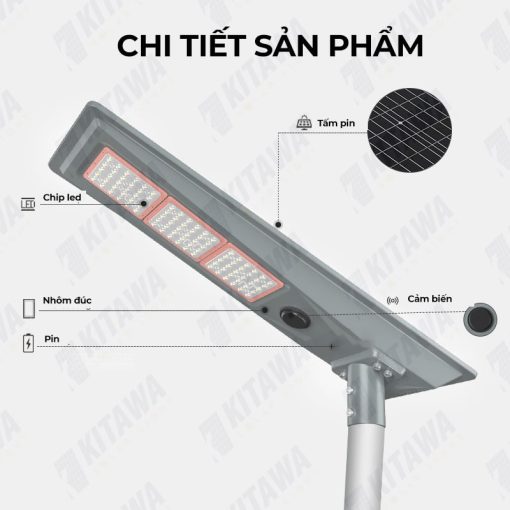 Đèn Liền Thể Năng Lượng Mặt Trời 200W Kitawa LT13200