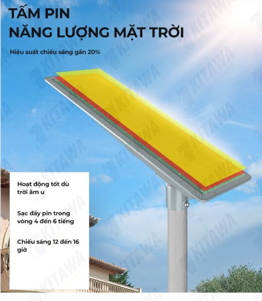 Đèn Liền Thể Năng Lượng Mặt Trời 200W Kitawa LT13200