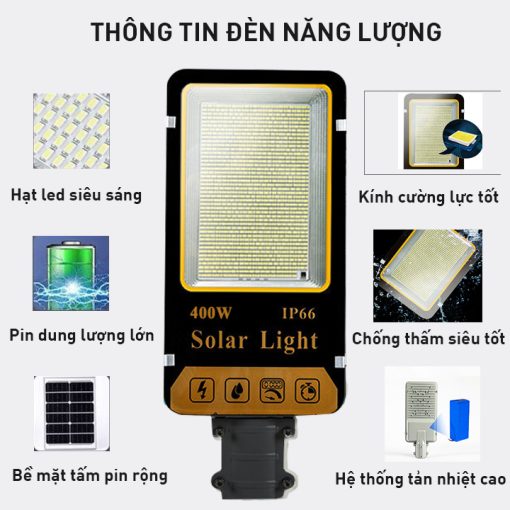 Đèn Năng Lượng Mặt Trời 400W Kitawa BC2400-1