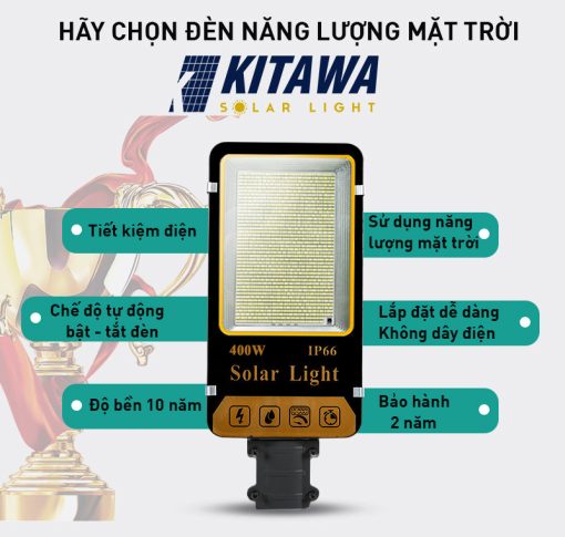 Đèn Năng Lượng Mặt Trời 400W Kitawa BC2400-1