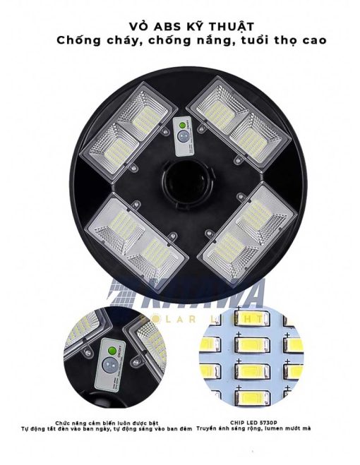 Đèn Năng Lượng Mặt Trời 500W Hình Đĩa Bay UF1500 Kitawa – 10 Khoang