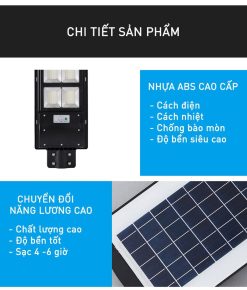 Đèn Năng Lượng Mặt Trời Liền Thể Kitawa 120W LT4120