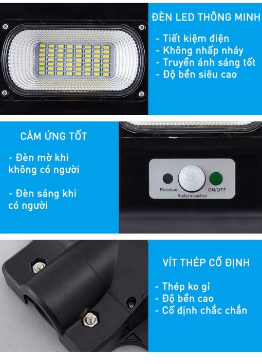 Đèn Năng Lượng Mặt Trời Liền Thể Kitawa 90W LT490