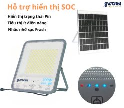 Đèn Pha Năng Lượng Mặt Trời 300W Bọc Cầu KITAWA - DP11300