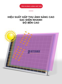 Đèn Pha Năng Lượng Mặt Trời Kitawa 100W IP67 DP1100-K