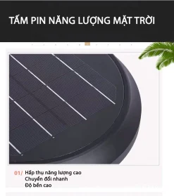 Đèn Sân Vườn Năng Lượng Mặt Trời SV253