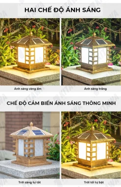 Đèn Trụ Cổng Năng Lượng Mặt Trời SV153