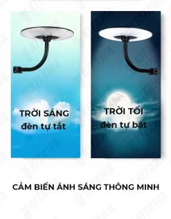 Đèn năng lượng mặt trời KITAWA hình đĩa bay kim cương UFO 600W UF1600