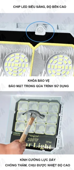 Đèn pha năng lượng mặt trời 100W Kitawa DP7100