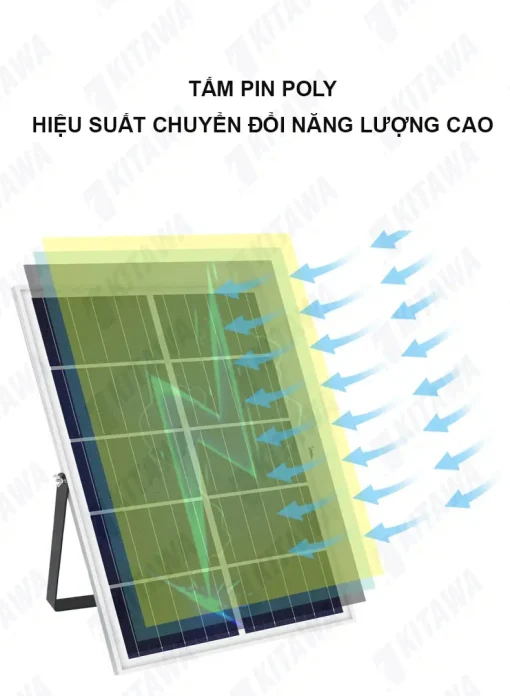 Đèn pha năng lượng mặt trời 100W Kitawa DP7100