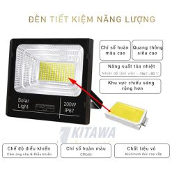 Đèn pha năng lượng mặt trời 200W KITAWA - DP01.200