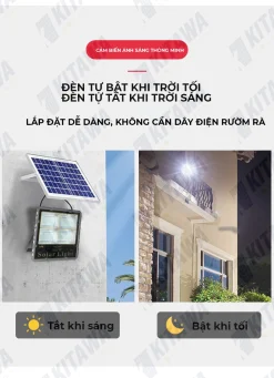 Đèn pha năng lượng mặt trời 200W Kitawa DP6200