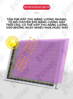 Đèn pha năng lượng mặt trời 200W Kitawa DP6200