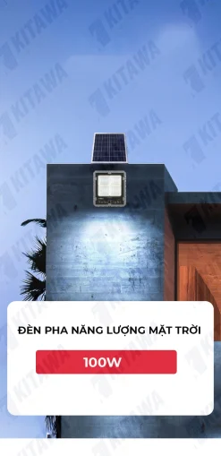 Đèn pha năng lượng mặt trời Kitawa 100W DP6100