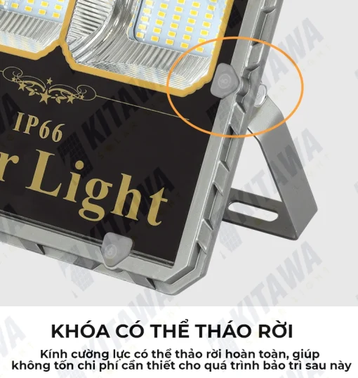 Đèn pha năng lượng mặt trời Kitawa 100W DP6100