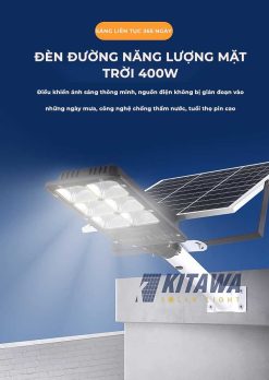 Đèn Đường Năng Lượng Mặt Trời 400W Kitawa BC7400-2