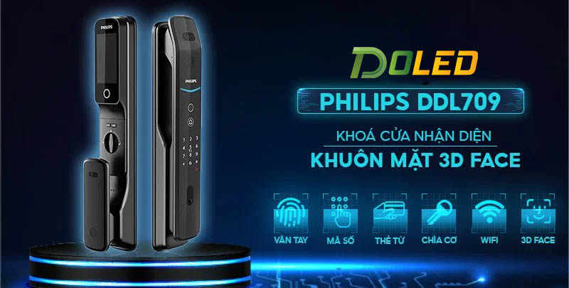 Khóa cửa nhận diện khuôn mặt 3D Face Philips DDL709 (3)