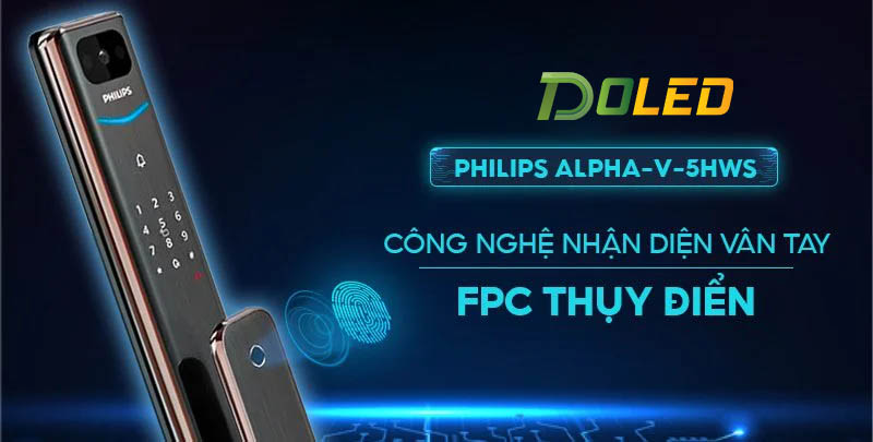 Khóa cửa vân tay Philips Alpha-V-5HWS (5)