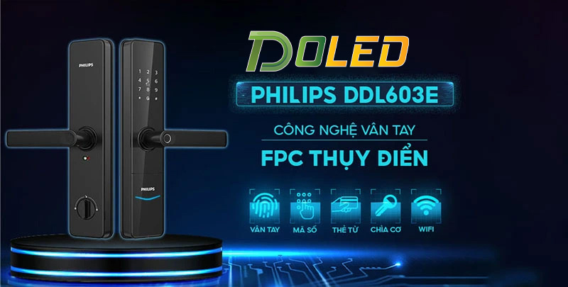 Khóa cửa vân tay cao cấp Philips DDL603E (7)