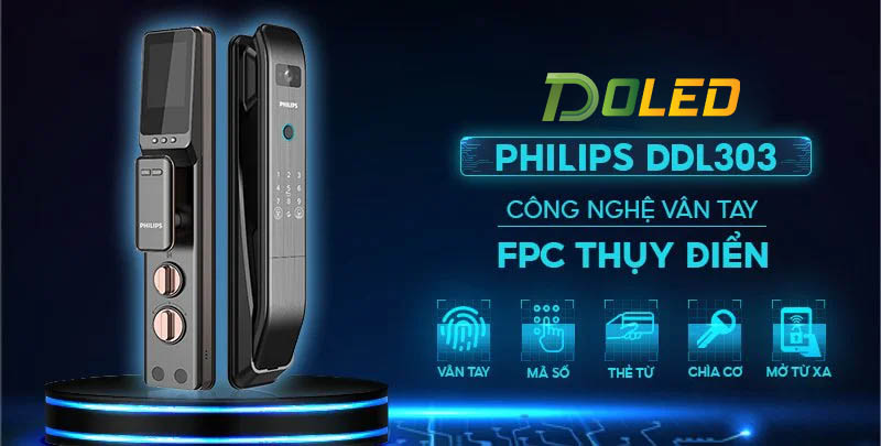 Khóa cửa vân tay có camera Philips DDL303-VP (3)