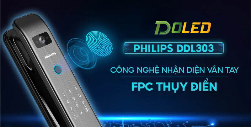 Khóa cửa vân tay có camera Philips DDL303-VP (4)