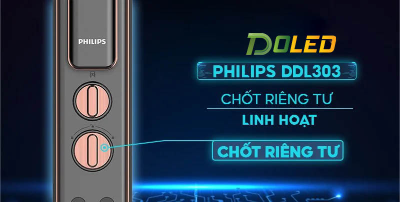 Khóa cửa vân tay có camera Philips DDL303-VP (5)