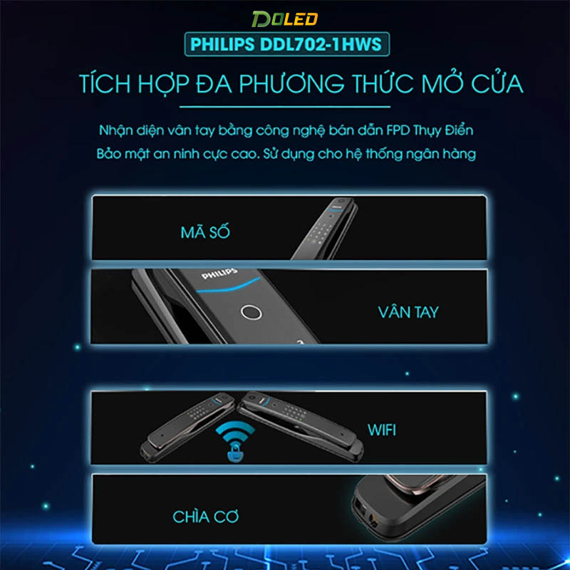 Khóa cửa vân tay có camera Philips DDL702-1HWS (4)