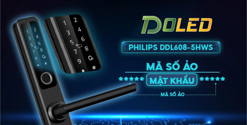 Khóa vân tay cửa nhôm Philips DDL608-5HWS (5)