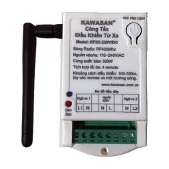 Công tắc điều khiển từ xa - 2 kênh, anten ngắn, không remote RF2K 220V-VT_3