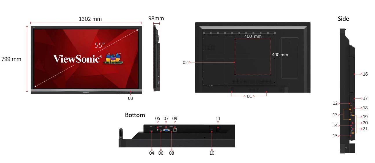 Màn hình tương tác 55 Inch ViewSonic IFP5550 (7)