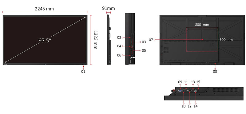 Màn hình tương tác thông minh 98 inch Viewsonic IFP9850-3 (1)