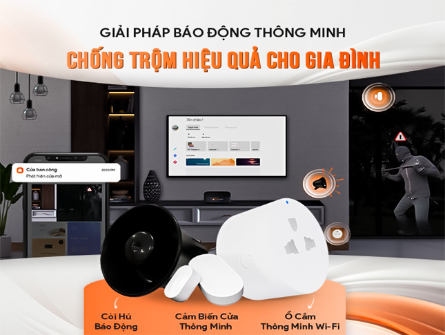 Banner thiết bị báo động chống trộm